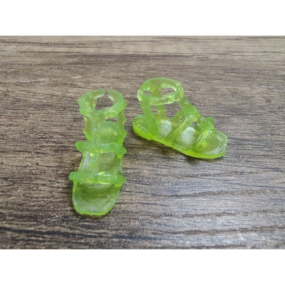 BARBIE SHOES Transparent Neon  Green SANDALS STRAPPY CASUAL SUMMER FASHION